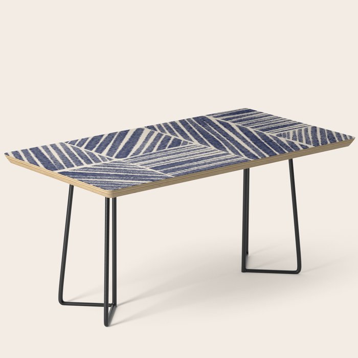 Navy Blue Striped Pattern #3 Coffee Table Gallery Image 1