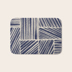 Navy Blue Striped Pattern #3 Bath Mat Gallery Image 1