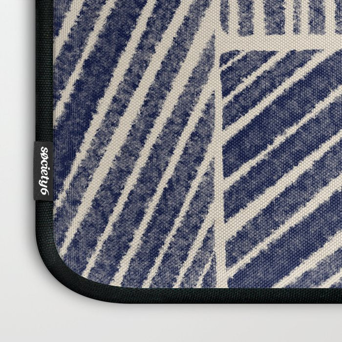 Navy Blue Striped Pattern #3 Laptop Sleeve Gallery Image 3
