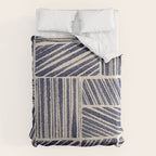 Navy Blue Striped Pattern #3 Comforter Gallery Image 6