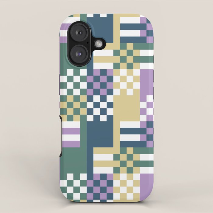 Abstract Block Mosaic R iPhone Case Gallery Image 1