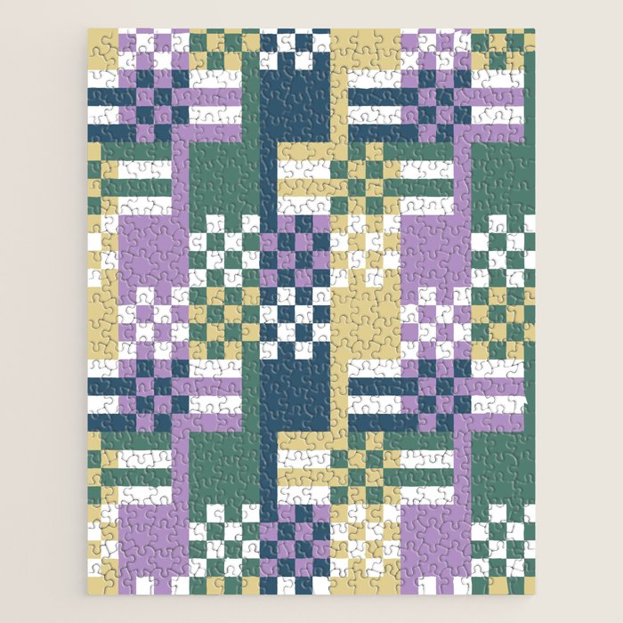 Abstract Block Mosaic R Jigsaw Puzzle Gallery Image 1