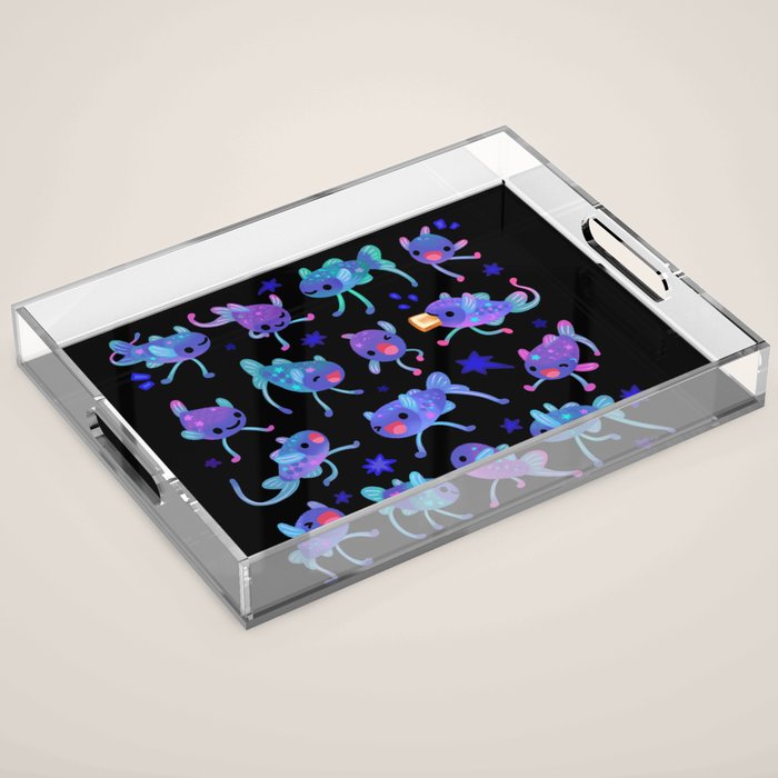 Cheerful tripod fish Acrylic Tray Gallery Image 1