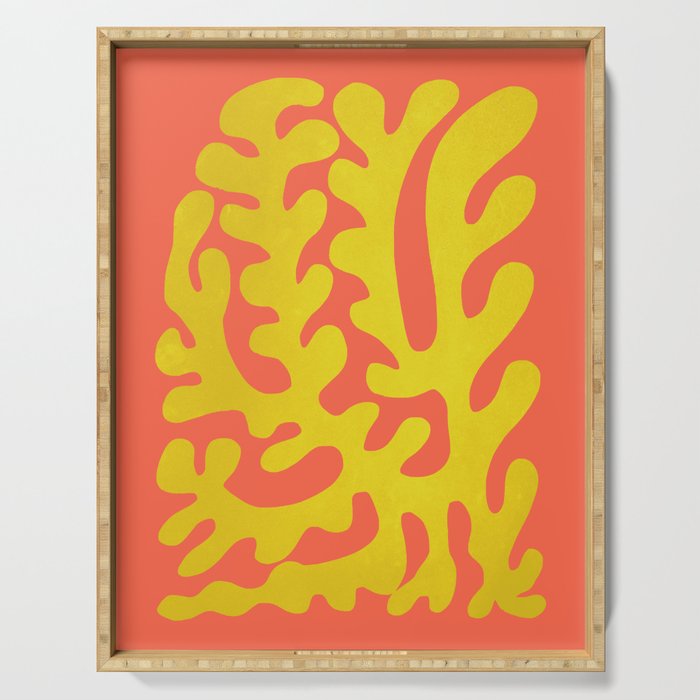 Sunflower & Tomato: Matisse Paper Cutouts 04 Serving Tray Gallery Image 1