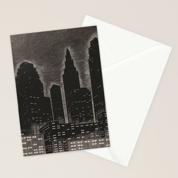 Gothic CityScape Stationery Card Gallery Image 2