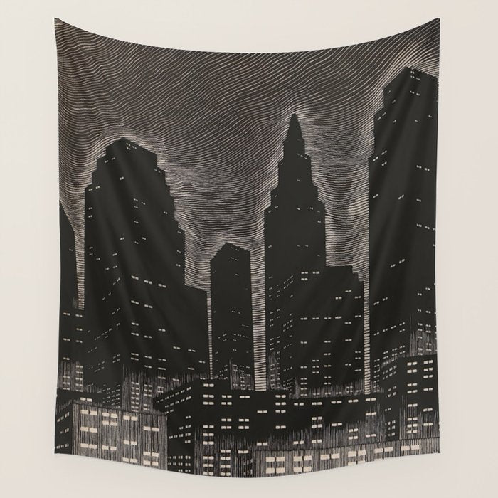 Gothic CityScape Wall Tapestry Gallery Image 4