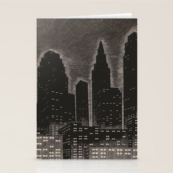 Gothic CityScape Stationery Card Gallery Image 2