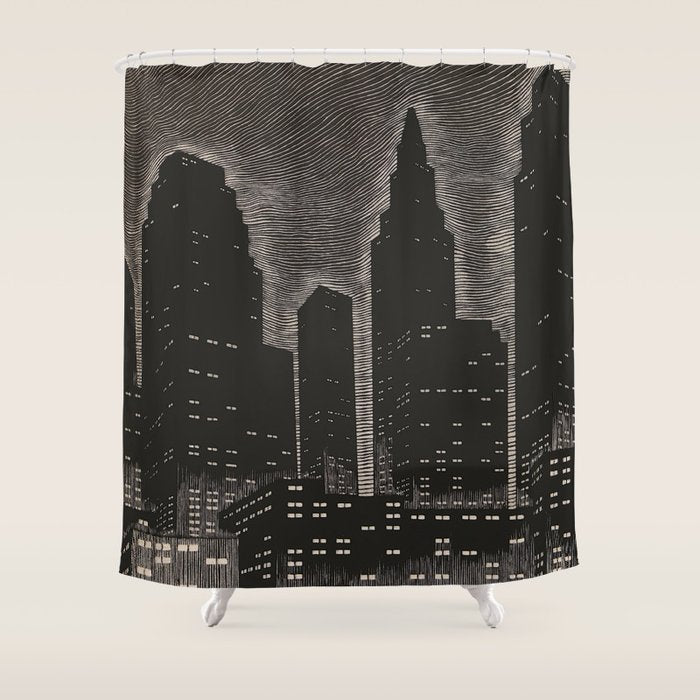 Gothic CityScape Shower Curtain Gallery Image 1