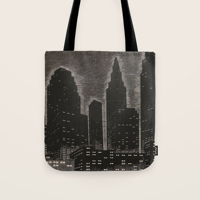 Gothic CityScape Tote Bag Gallery Image 1
