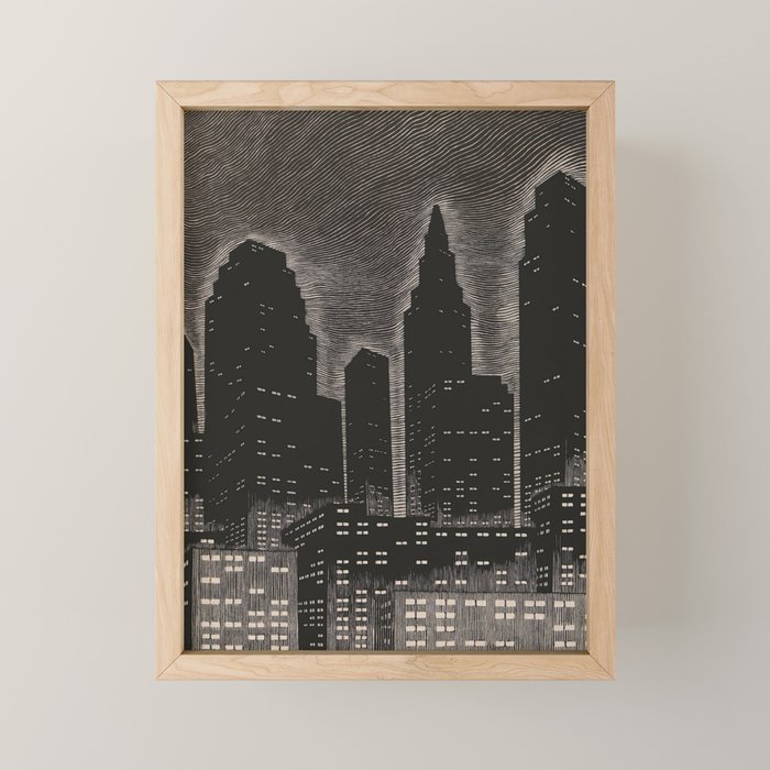 Gothic CityScape Mini Art Print Gallery Image 1
