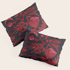 Crimson Dream In Black Pillow Sham Gallery Image 3