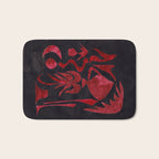 Crimson Dream In Black Bath Mat Gallery Image 1