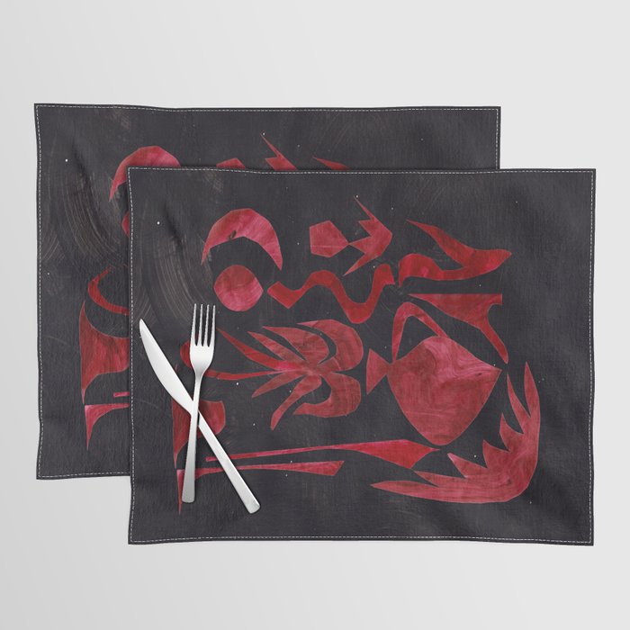 Crimson Dream In Black Placemat Gallery Image 1