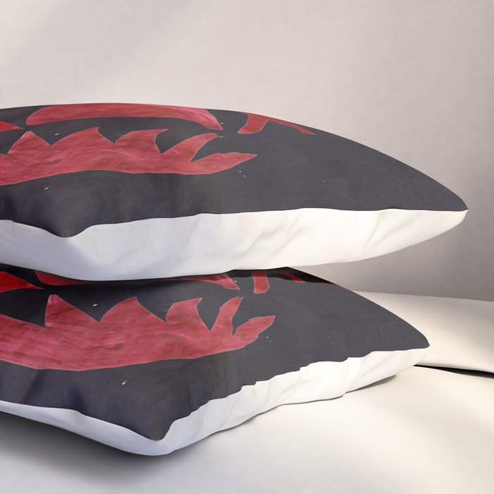 Crimson Dream In Black Pillow Sham Gallery Image 3
