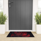 Crimson Dream In Black Welcome Mat Gallery Image 3