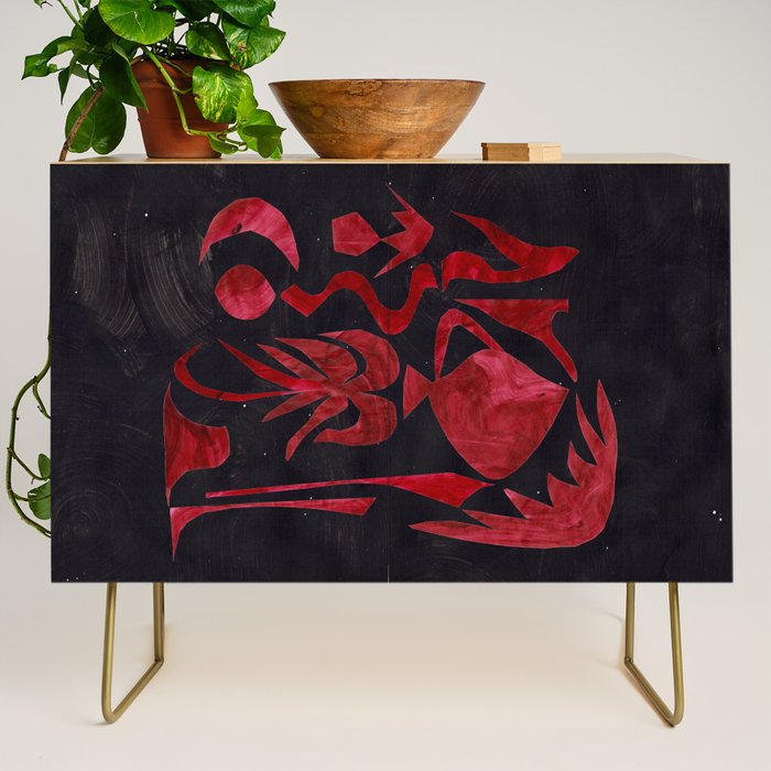 Crimson Dream In Black Credenza Gallery Image 1