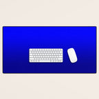 Bright Cobalt and Dark Blue Ombre Desk Mat Gallery Image 1