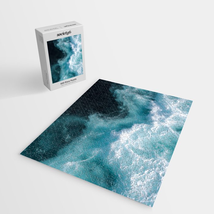 Breaking Waves - Aerial Ocean Print Jigsaw Puzzle Gallery Image 2