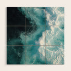 Breaking Waves - Aerial Ocean Print Wood Wall Art Gallery Image 1