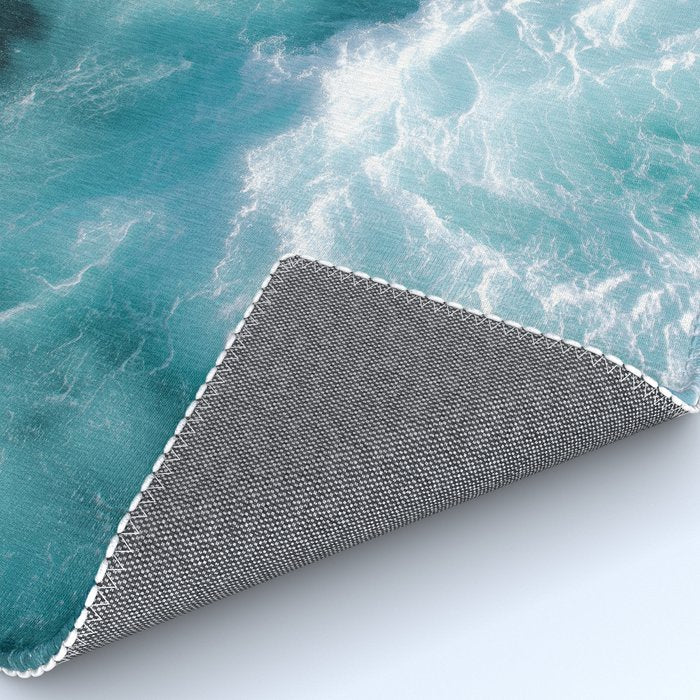 Breaking Waves - Aerial Ocean Print Rug Gallery Image 4