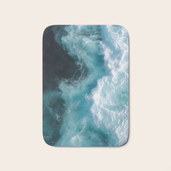 Breaking Waves - Aerial Ocean Print Bath Mat Gallery Image 1