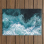 Breaking Waves - Aerial Ocean Print Outdoor Rug Gallery Image 1