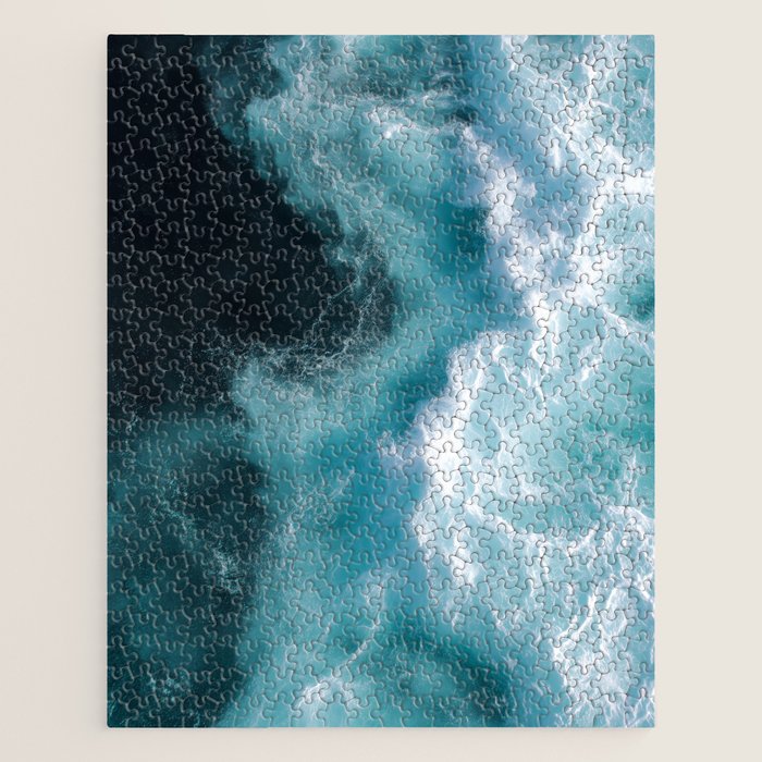 Breaking Waves - Aerial Ocean Print Jigsaw Puzzle Gallery Image 1