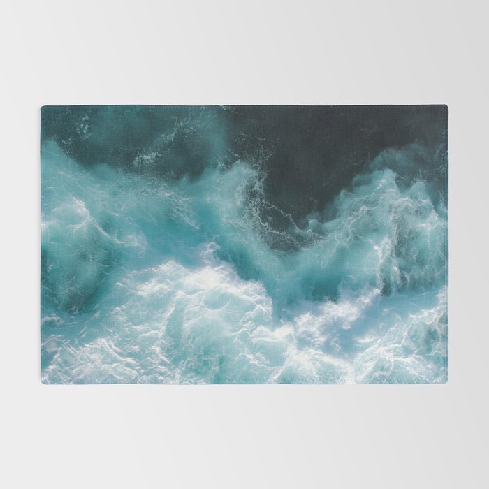 Breaking Waves - Aerial Ocean Print Rug Gallery Image 2