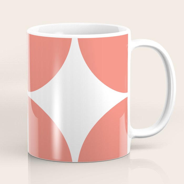Mid Century Modern Living Coral Square Coffee Mug Gallery Image 1