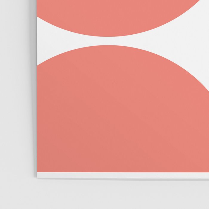 Mid Century Modern Living Coral Square Poster Gallery Image 3