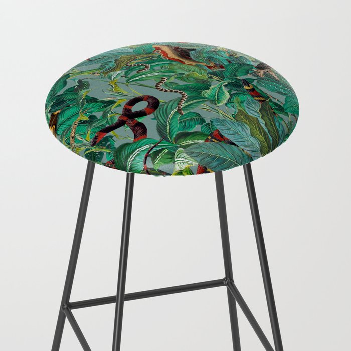 Leaf and Snake pattern Stool Gallery Image 2