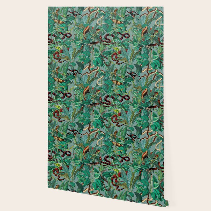 Leaf and Snake pattern Wallpaper Gallery Image 2