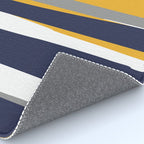 Stripes Abstract, Yellow, Grey, Navy Rug Gallery Image 4