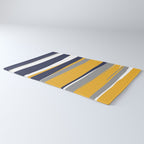 Stripes Abstract, Yellow, Grey, Navy Rug Gallery Image 3