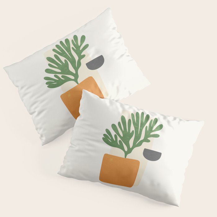 Bronze Vase & Leaves: Matisse Edition | Mid Century Series Pillow Sham Gallery Image 3