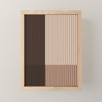 Color Block Line Abstract LXXXI Mocha Coffee Mini Art Print Gallery Image 1