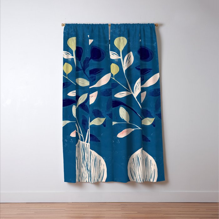 Flowers in a White Vase Window Curtain Gallery Image 3