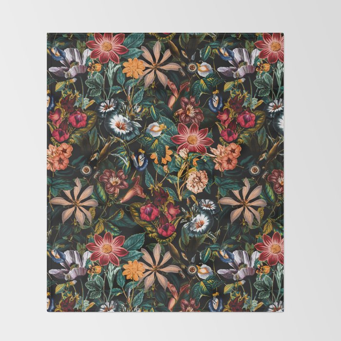 NIGHT-GARDEN-XXIV Throw Blanket Gallery Image 2