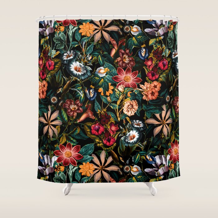 NIGHT-GARDEN-XXIV Shower Curtain Gallery Image 1