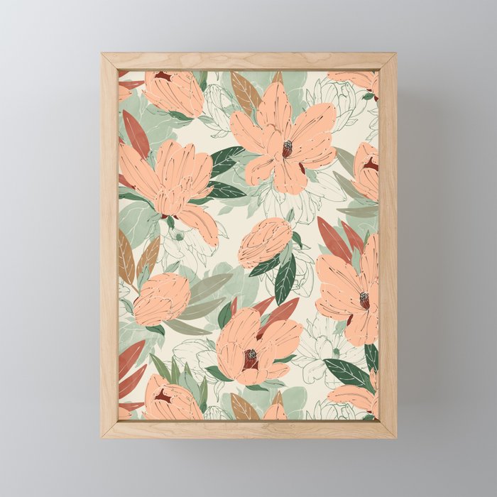 Big floral blossoms MF-24 Mini Art Print Gallery Image 1