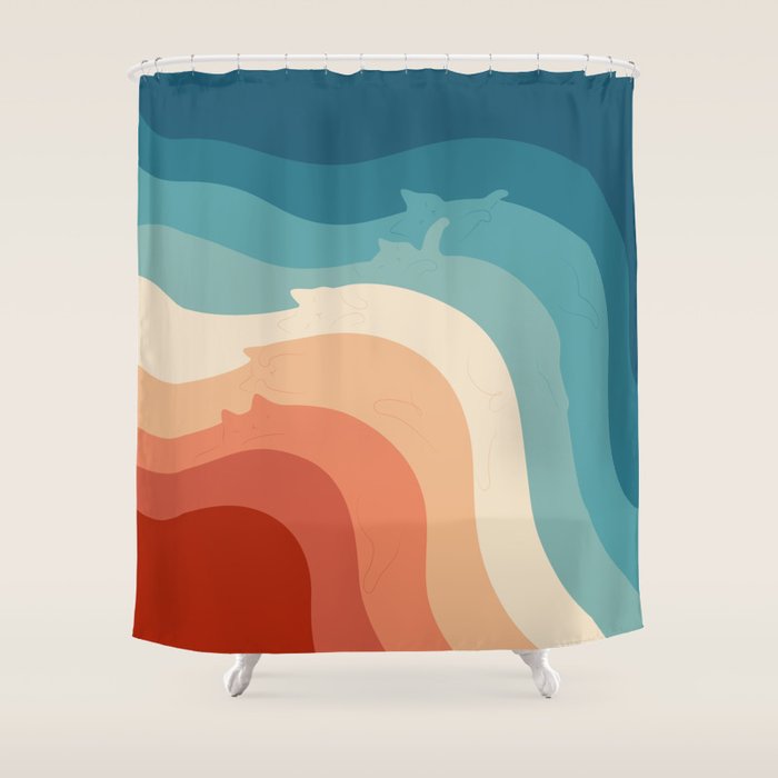 Cat Landscape 163 Shower Curtain Gallery Image 1