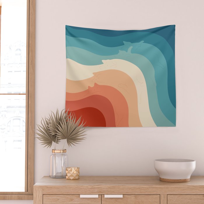Cat Landscape 163 Wall Tapestry Gallery Image 2