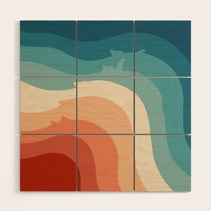 Cat Landscape 163 Wood Wall Art Gallery Image 1