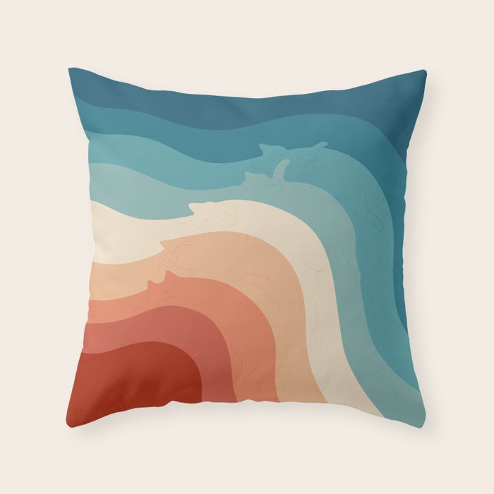 Cat Landscape 163 Throw Pillow Gallery Image 1