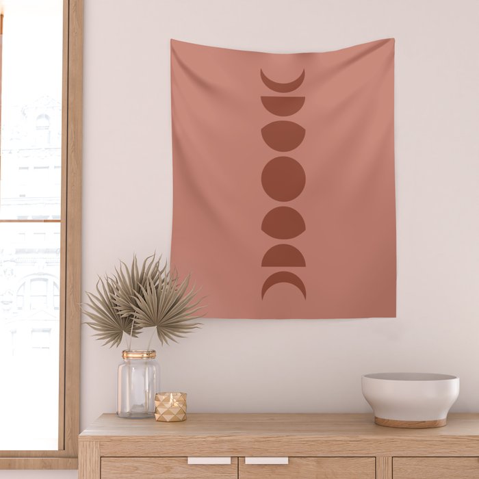 Minimal Moon Phases VI Wall Tapestry Gallery Image 2