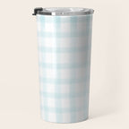 Light Blue Gingham Travel Mug Gallery Image 3