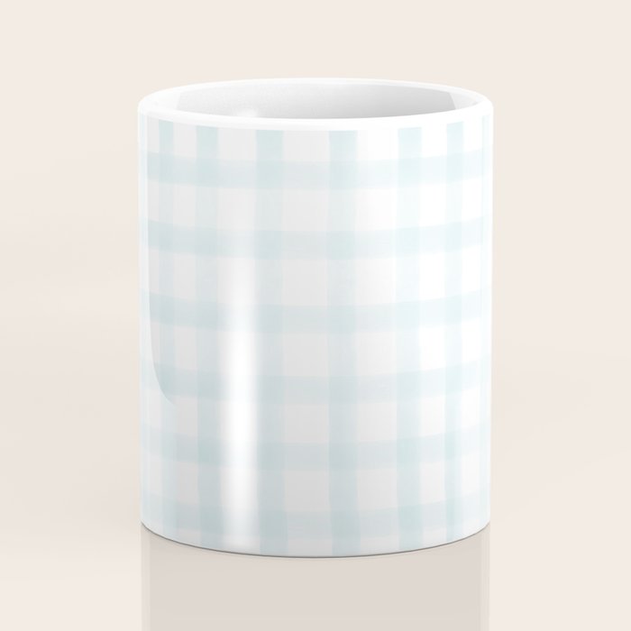 Light Blue Gingham Coffee Mug Gallery Image 4