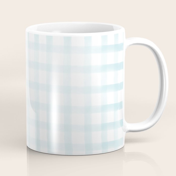 Light Blue Gingham Coffee Mug Gallery Image 1