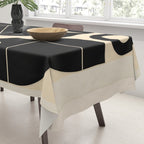 Geometric Shapes Black and White 4 Tablecloth Gallery Image 3
