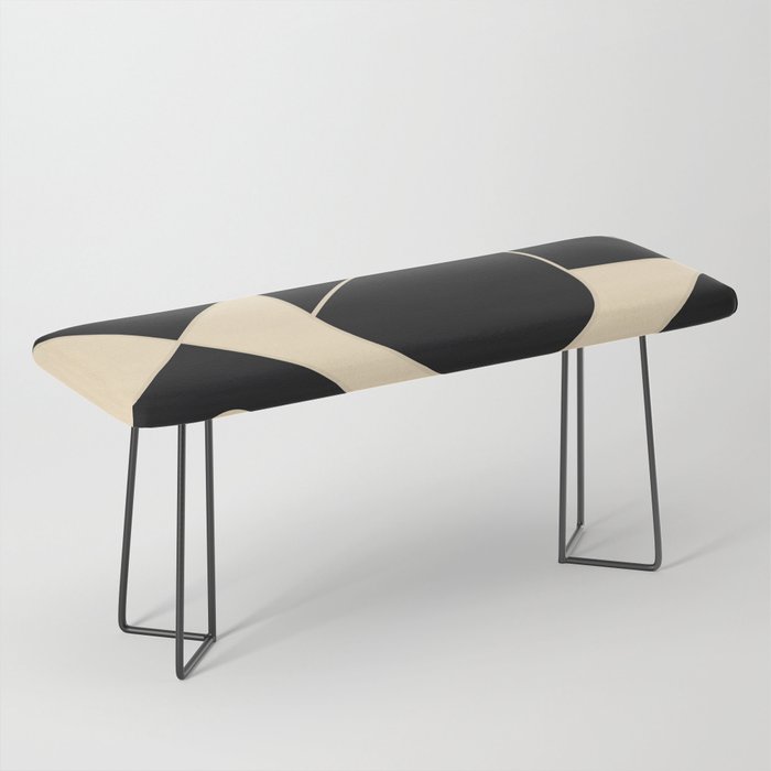Geometric Shapes Black and White 4 Bench Gallery Image 1